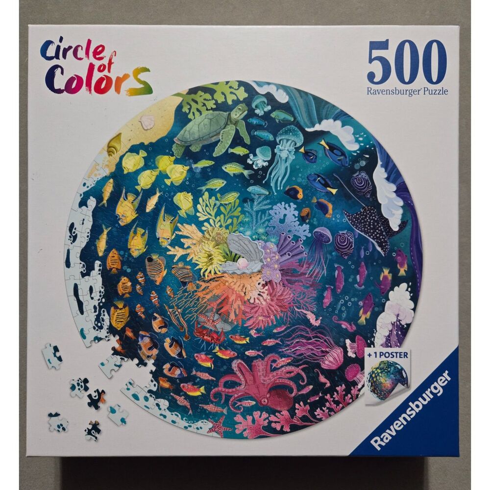 Ravensburger Circle Of Colors Ocean 500 pc Asia Orlando 2022 Complete Preowned